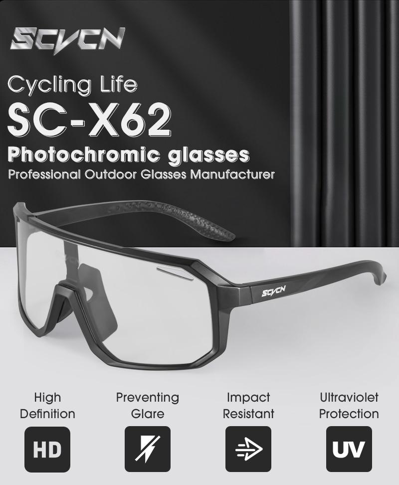 Kính Đi Xe Đạp Photochromic Kính Mát Nam Nữ Xe Đạp Đường Kính Mắt Mới Đi Xe Đạp Thể Thao Ngoài Trời Đi Bộ Đường Dài Kính Color: Photochromic-08