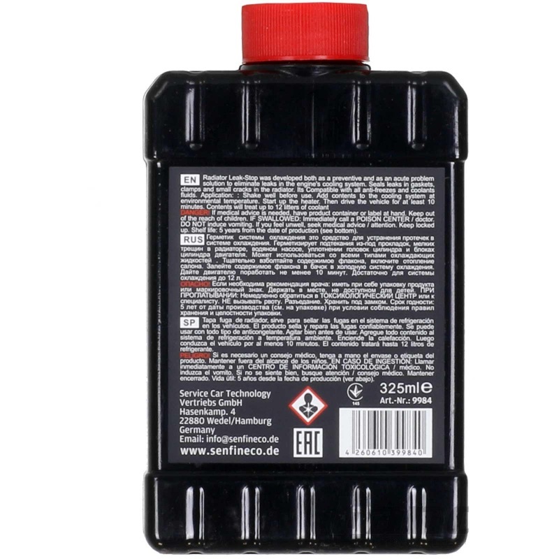 Chống Rò Rỉ Bộ Tản Nhiệt Két Nước Senfineco 9984 Radiator Leak-Stop 325ML