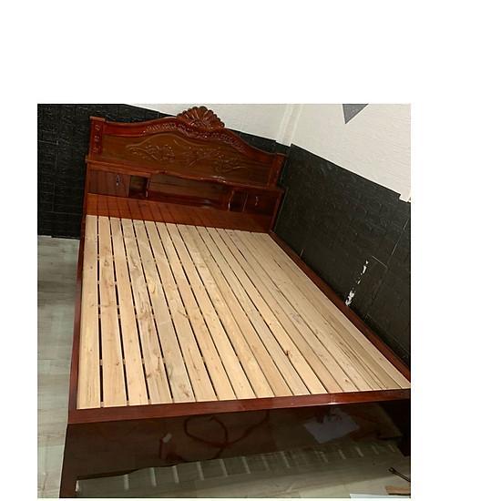 Giường gỗ giạt thường tràm bông vàng mẫu hiện đại , Giường Hộp Gỗ Tràm Bong Vàng 1m6 và 1m8