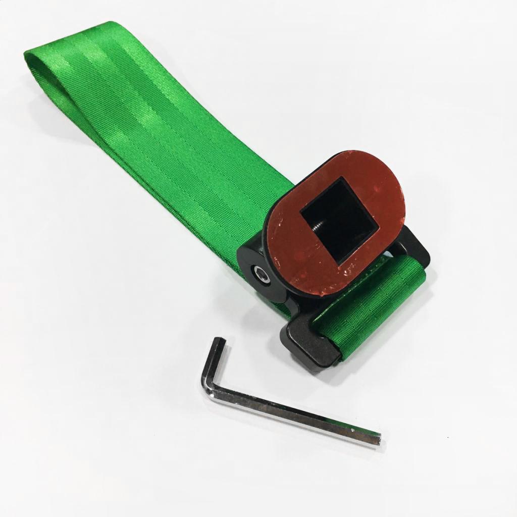 Universal Green Nylon Track Racing Style Tow Strap Stick for Front Bumper