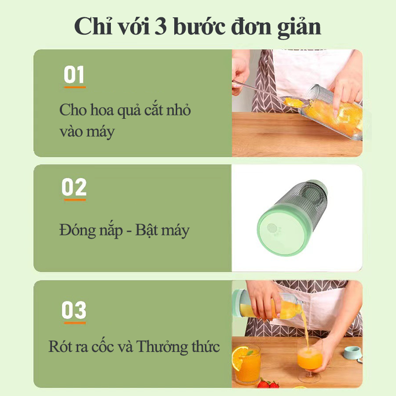 Máy Xay Sinh Tố Cầm Tay Mini Đa Năng Cao Cấp Lưỡi 4 Cánh Thép Không Gỉ Máy Xay Đa Năng Làm Sữa Đậu Nành Nhựa TPE Tốt Cho Sức Khỏe Công Suất Lớn Pin Trâu