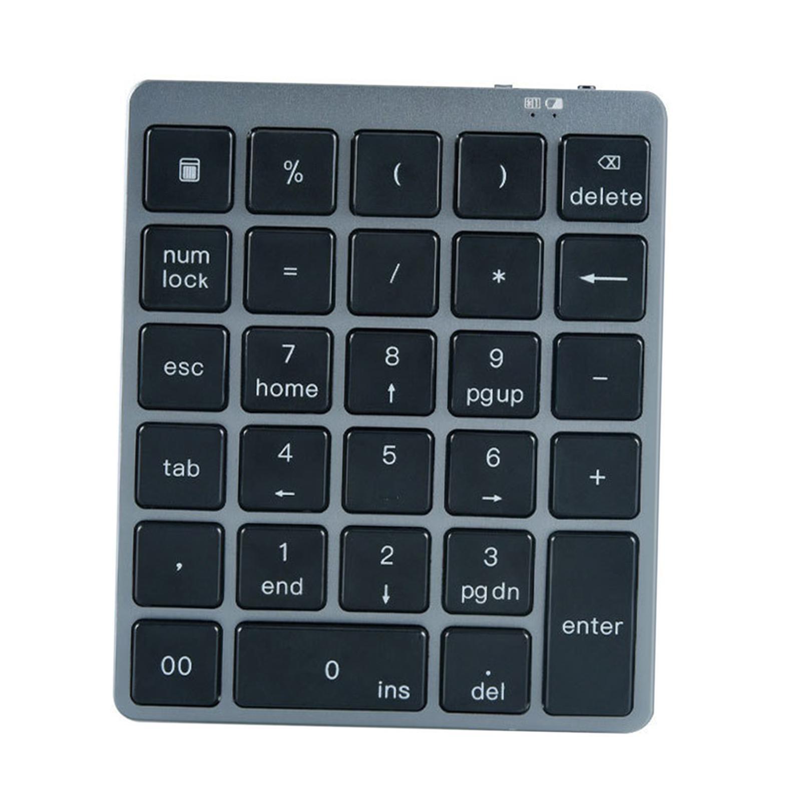 Bluetooth Wireless Number Pads 28 Keys N960 Android Windows for Tablet Black