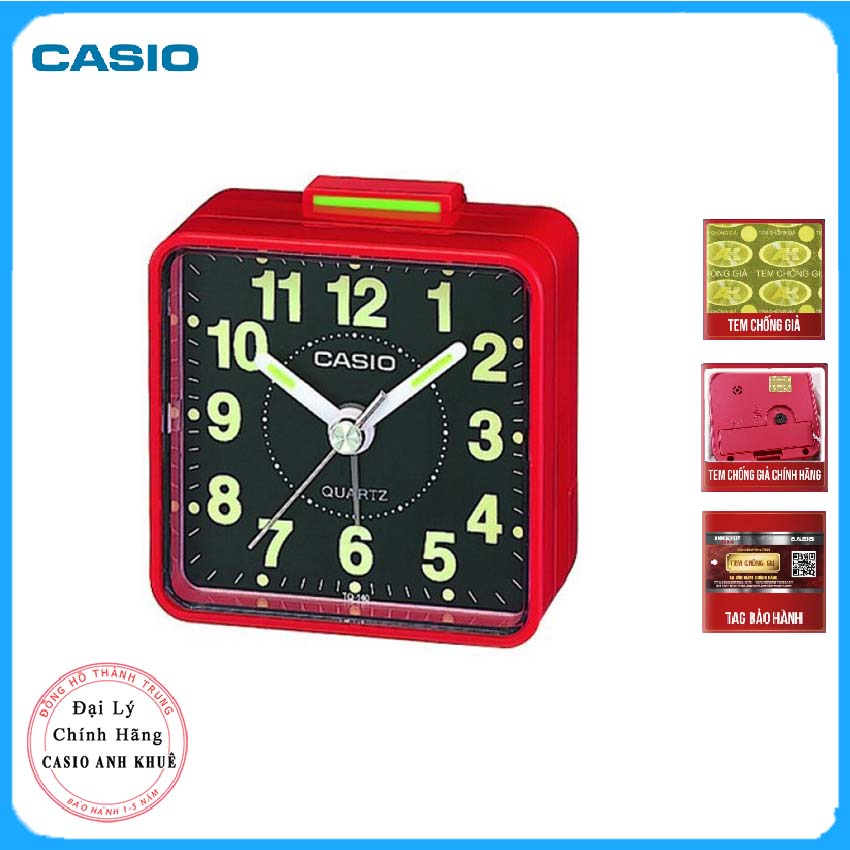 Đồng Hồ Để Bàn - Du Lịch Casio TQ-140-4DF Có Báo Thức, Cỡ Nhỏ