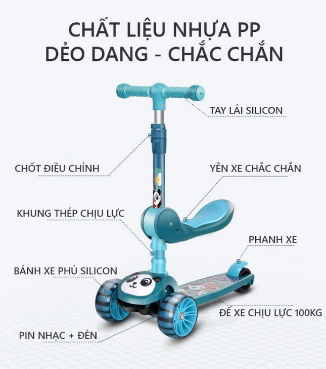 Xe Scooter PANDA 3 trong 1