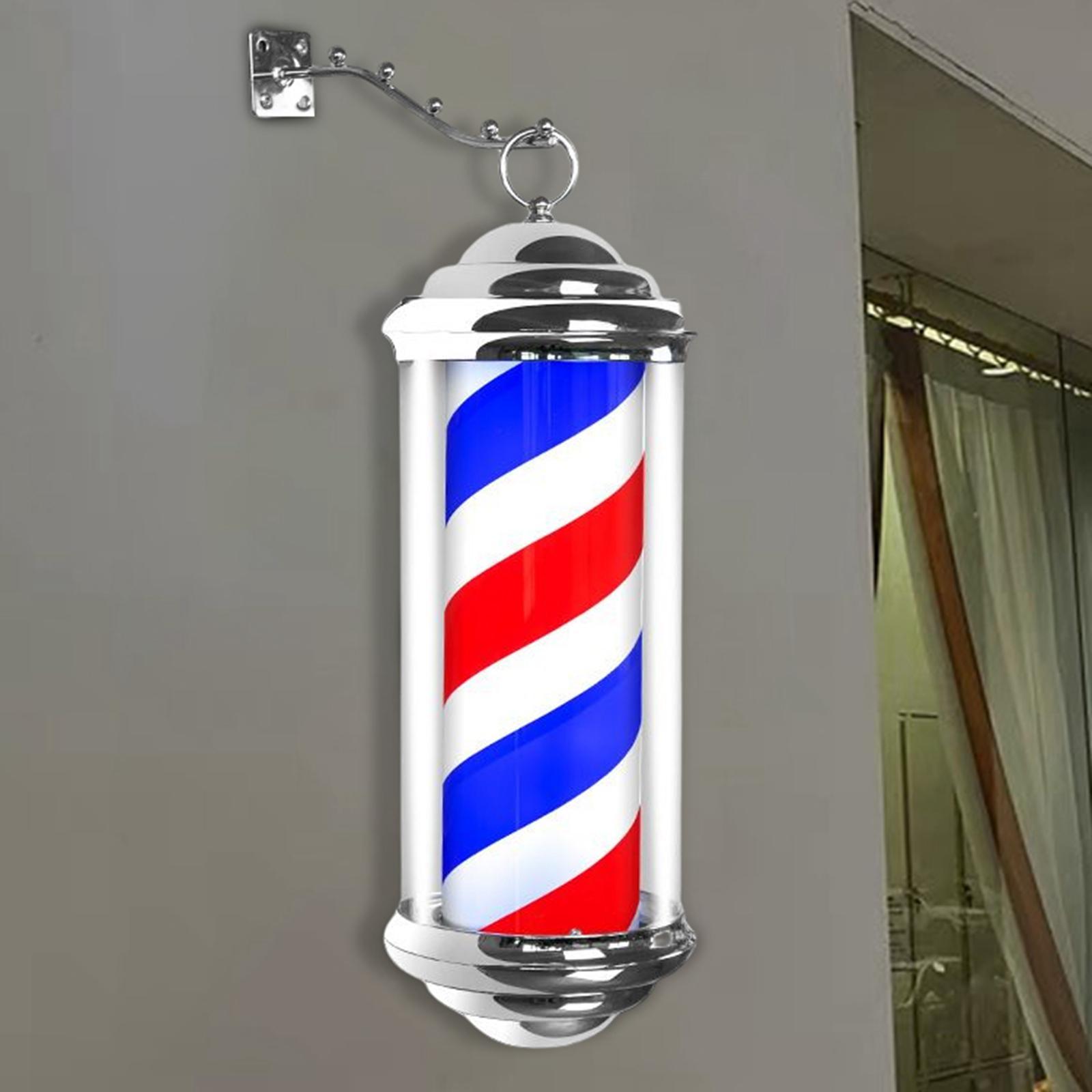 Rotating Pole LED Light Save Energy Rainproof Outdoor Barber Shop Sign Open