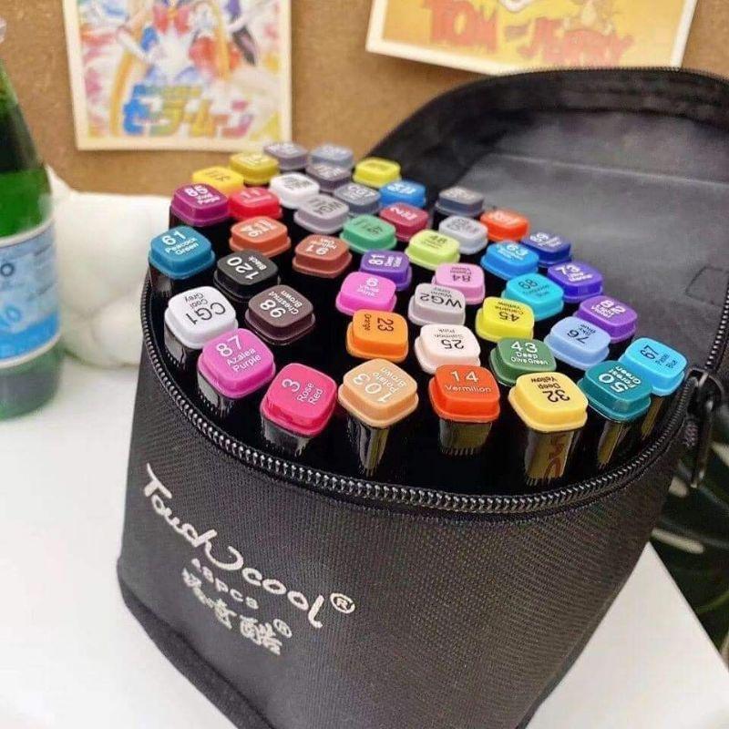 Bộ bút màu dạ Market Touch 48PCS kèm túi vải họa cụ vẽ tranh cao cấp