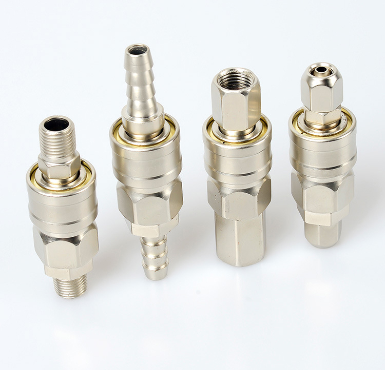 KHỚP NỐI NHANH SP + PP – CÚT NỐI NHANH – CO NỐI HỆ THỐNG KHÍ NÉN, XI LANH, THIẾT BỊ HƠI – MẠ NIKEN - DH2011