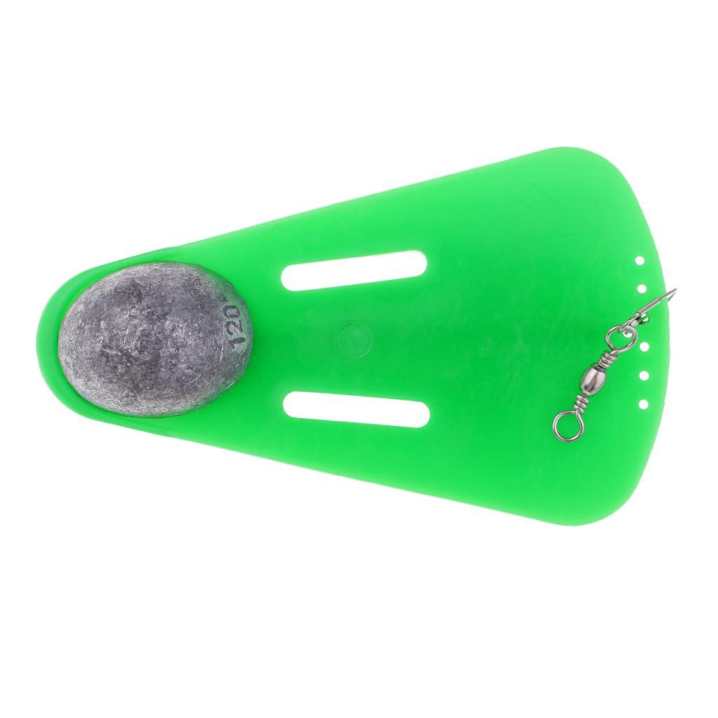 Lot 4pcs Durable Diving Trolling Board Planer Board + Lead Sinker for Boat Fishing