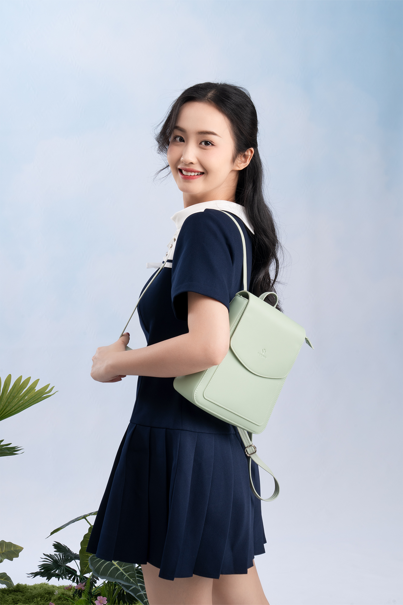 Balo Yuumy ( Thời trang nữ cỡ trung - Balo da Seasand YBA104 )