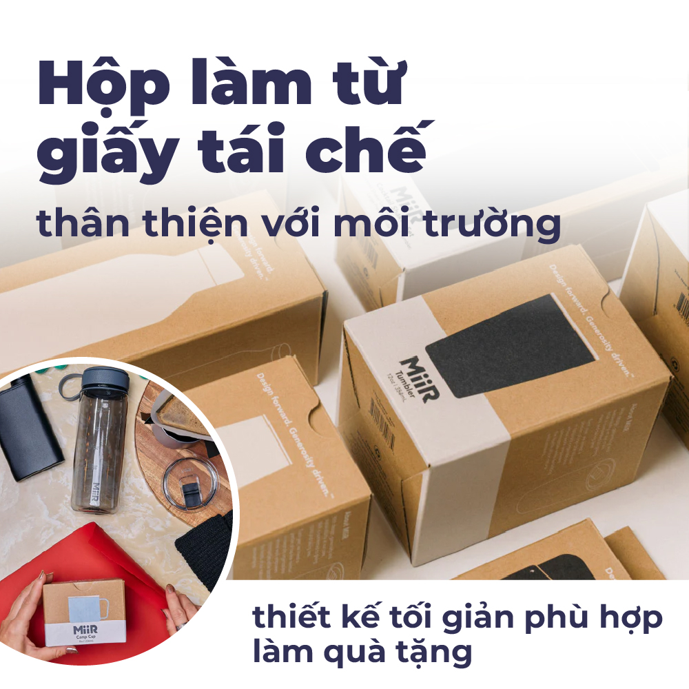 MiiR - Bình giữ nhiệt Sipper Straw - Màu Xanh Sương Mai/ Hồng Gỗ - 473ml