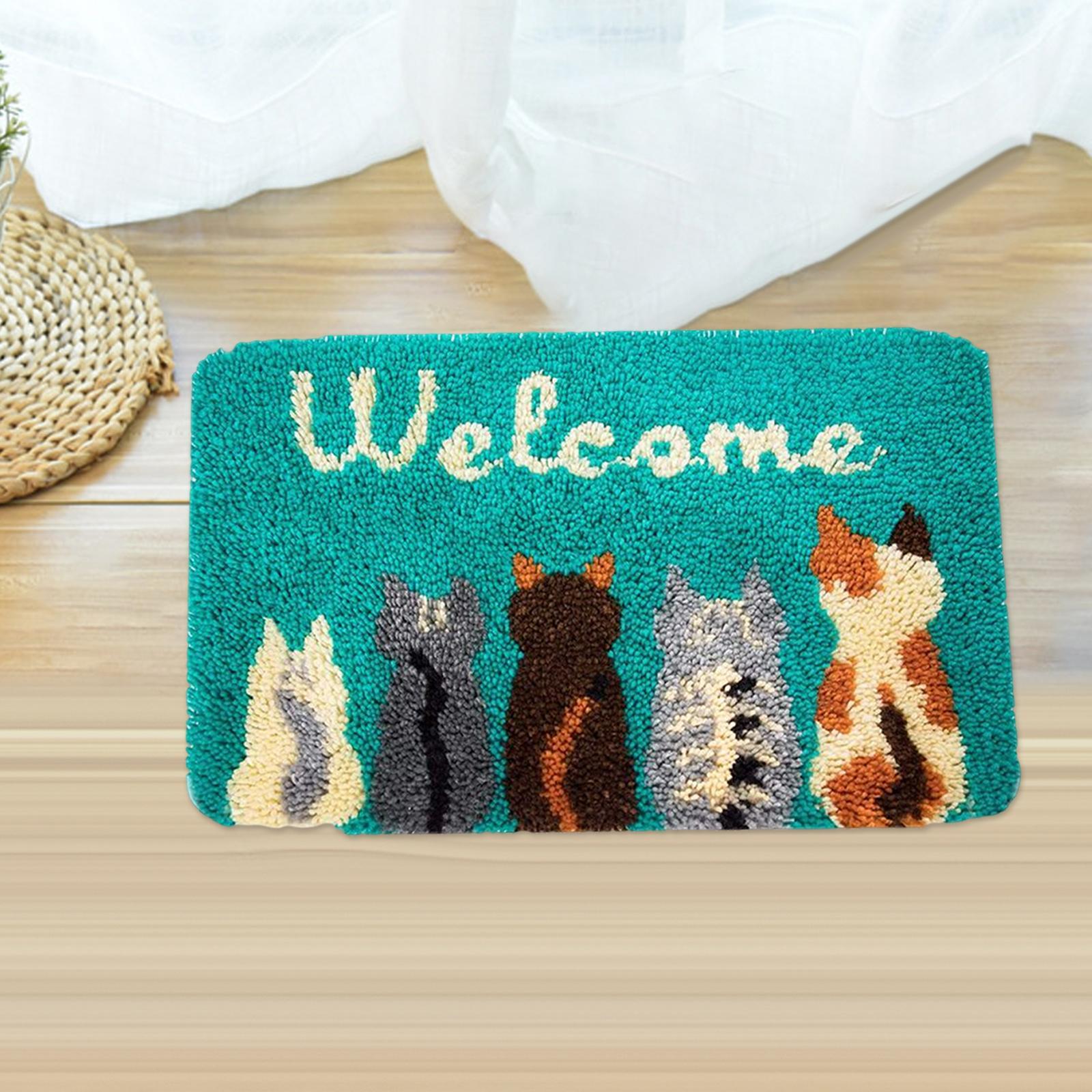 Cat Latch DIY Rug Making Kit Yarn Crocheting Carpet Making Kit Beginners