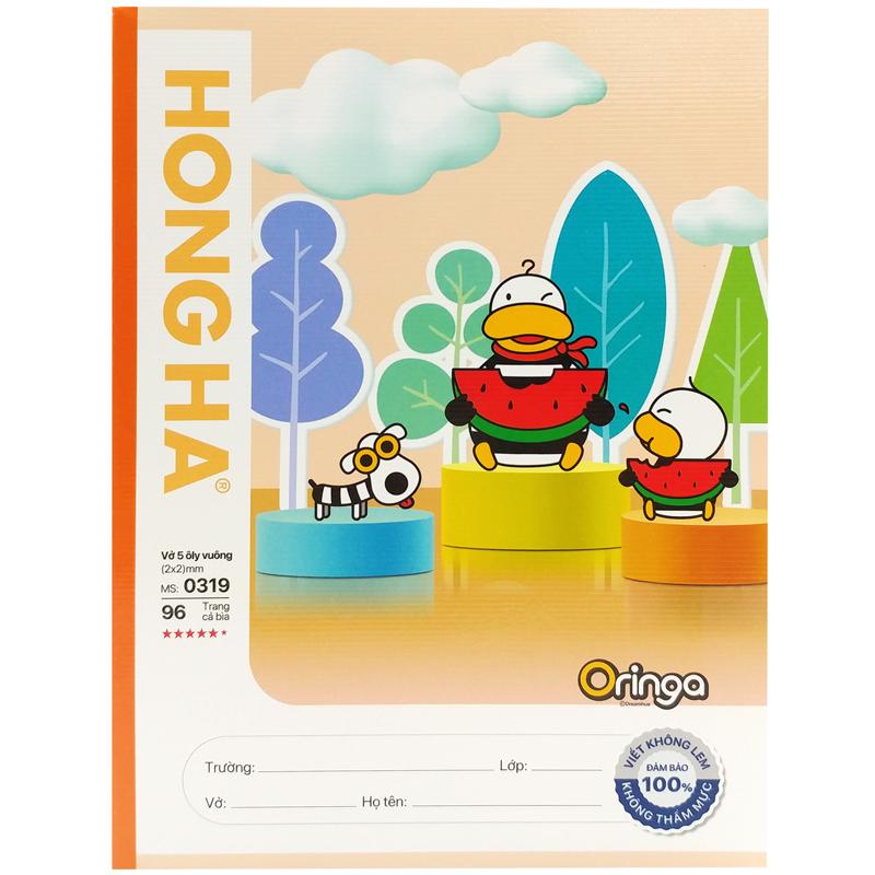 Tập Học Sinh Class Oringa Fun 5 Ô Ly Vuông 96 Trang 80gsm - Hồng Hà 0319 (Mẫu Sản Phẩm Giao Ngẫu Nhiên)