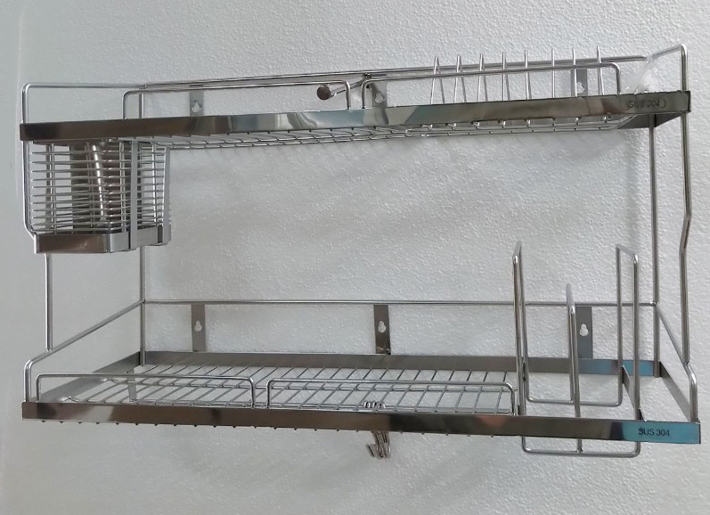 Kệ chén Kibath đa năng 2 tầng inox 304