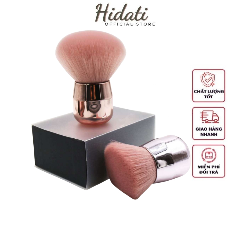 Cọ Trang Điểm Cao Cấp Có Hộp - Tán Phấn Phủ Đánh Má Hồng - Tán Kem Nền Tạo Khối - Powder and Foundatio