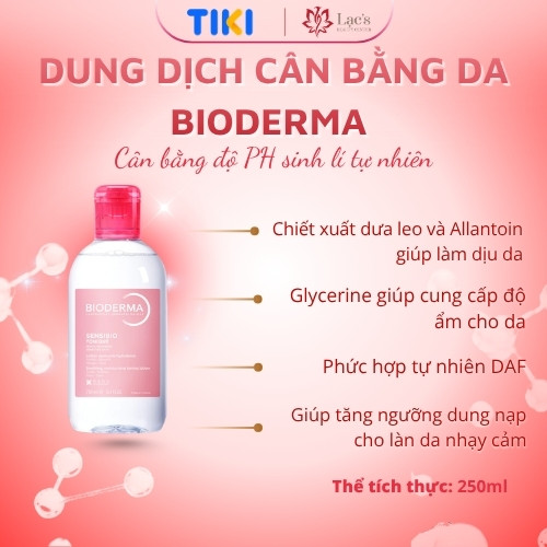 Dung dịch cân bằng dưỡng ẩm và làm dịu da Bioderma Sensibio Tonique - 250ml
