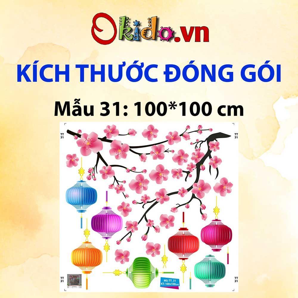 DECAL TRANG TRÍ TẾT TRUNG THU 2023 GIA ĐÌNH ĐOÀN VIÊN DƯỚI SẮC MÀU LỒNG ĐÈN