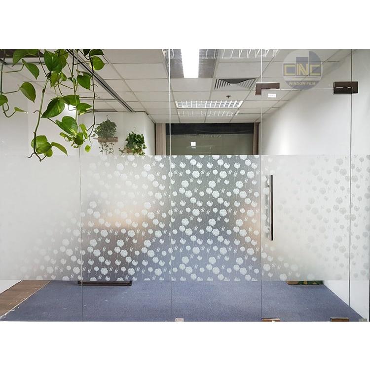 Decal dán kính, giấy đề can dán kính họa tiết hoa bồ công anh trắng, dán kính cửa sổ phòng khách đẹp chống nắng