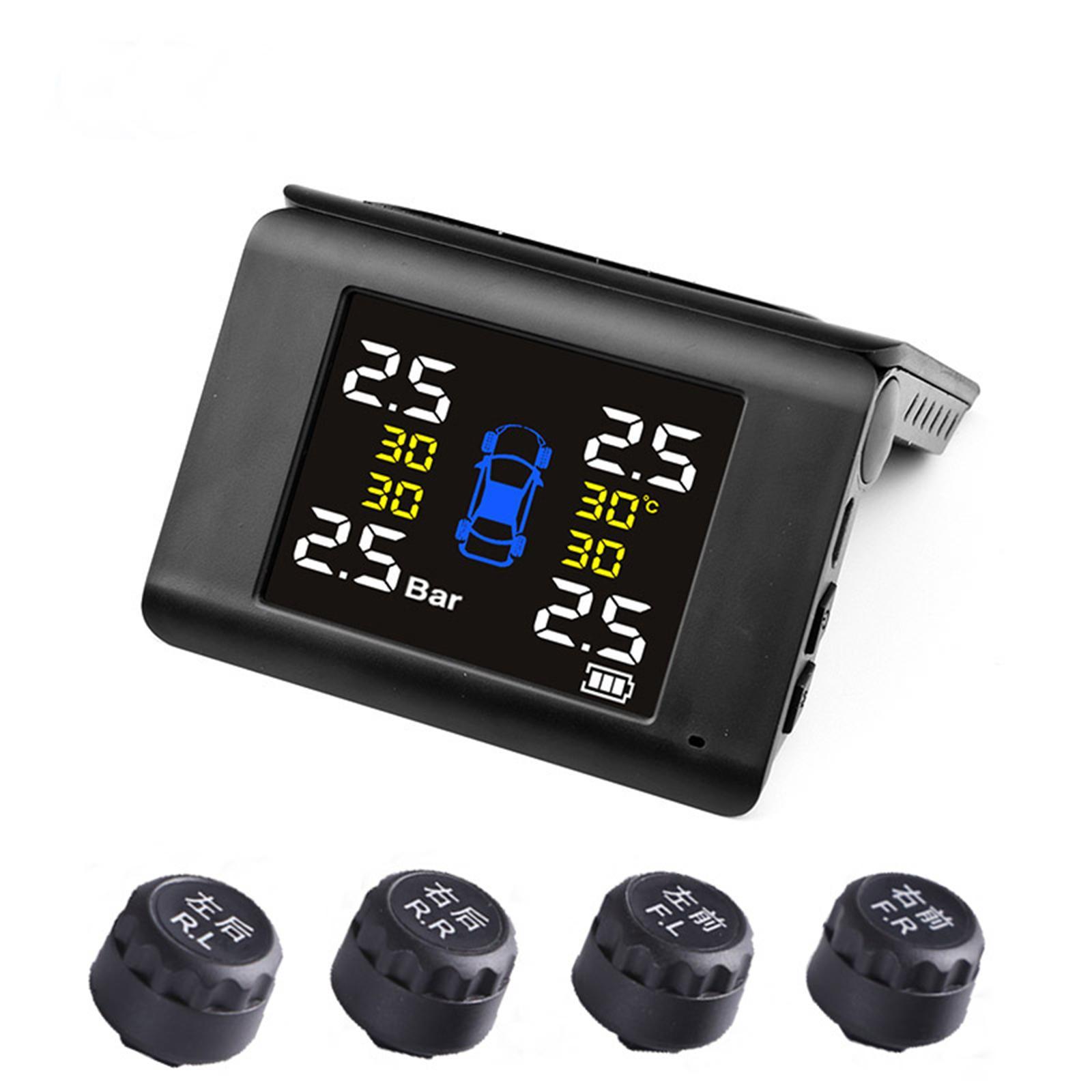 Car Tire Pressure Monitoring System with 4 Sensors Digital Fits for Truck