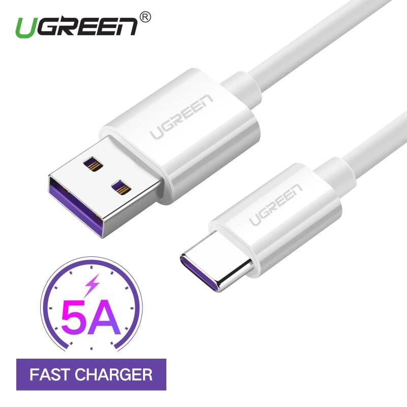 Ugreen UG40888US253TK 1M 5A màu Trắng Dây USB sang USB Type-C vỏ ABS - HÀNG CHÍNH HÃNG