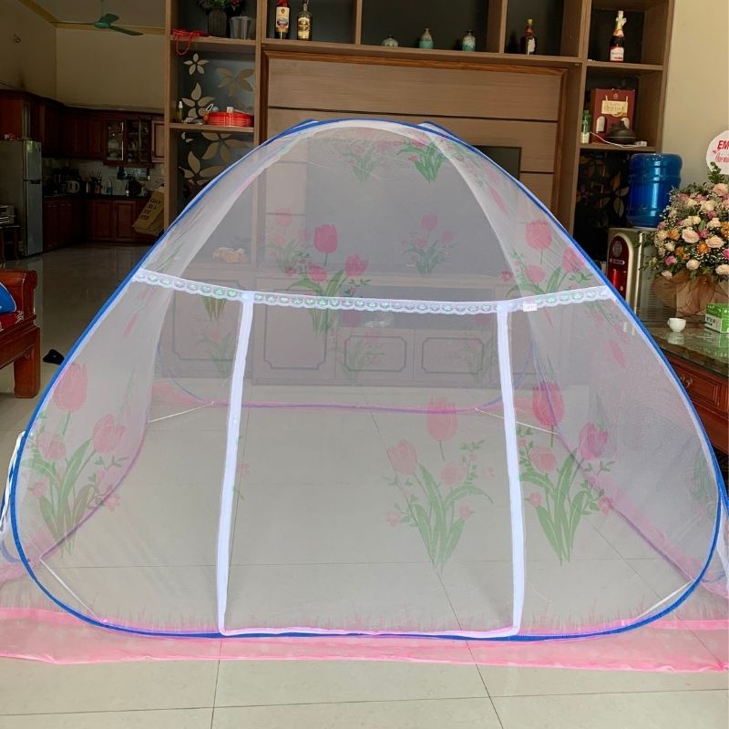 Mùng chụp, màn chụp tự bung chống muỗi FUNU – Hàng chính hãng, sản xuất tại Việt Nam – 1.8x2m – Hồng