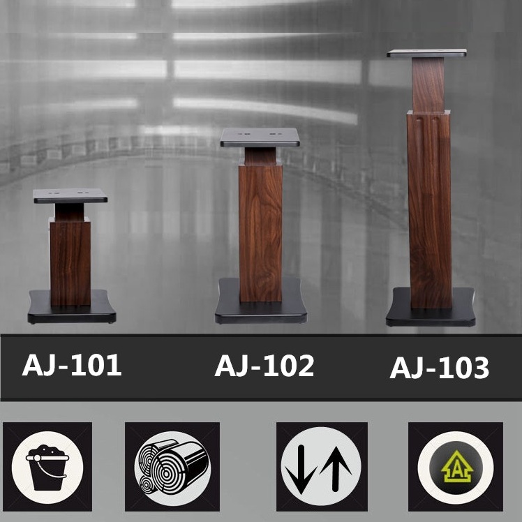 Bộ 2 chân loa gỗ AJ 102 - đế loa gỗ cao cấp