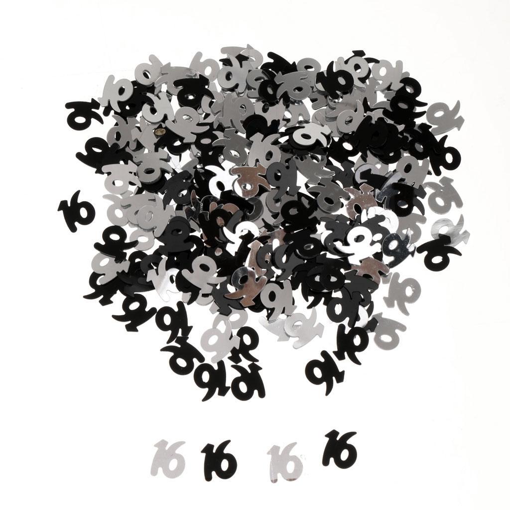 4xBirthday Celebration Confetti Party Decor Scatter Sprinkles Number16