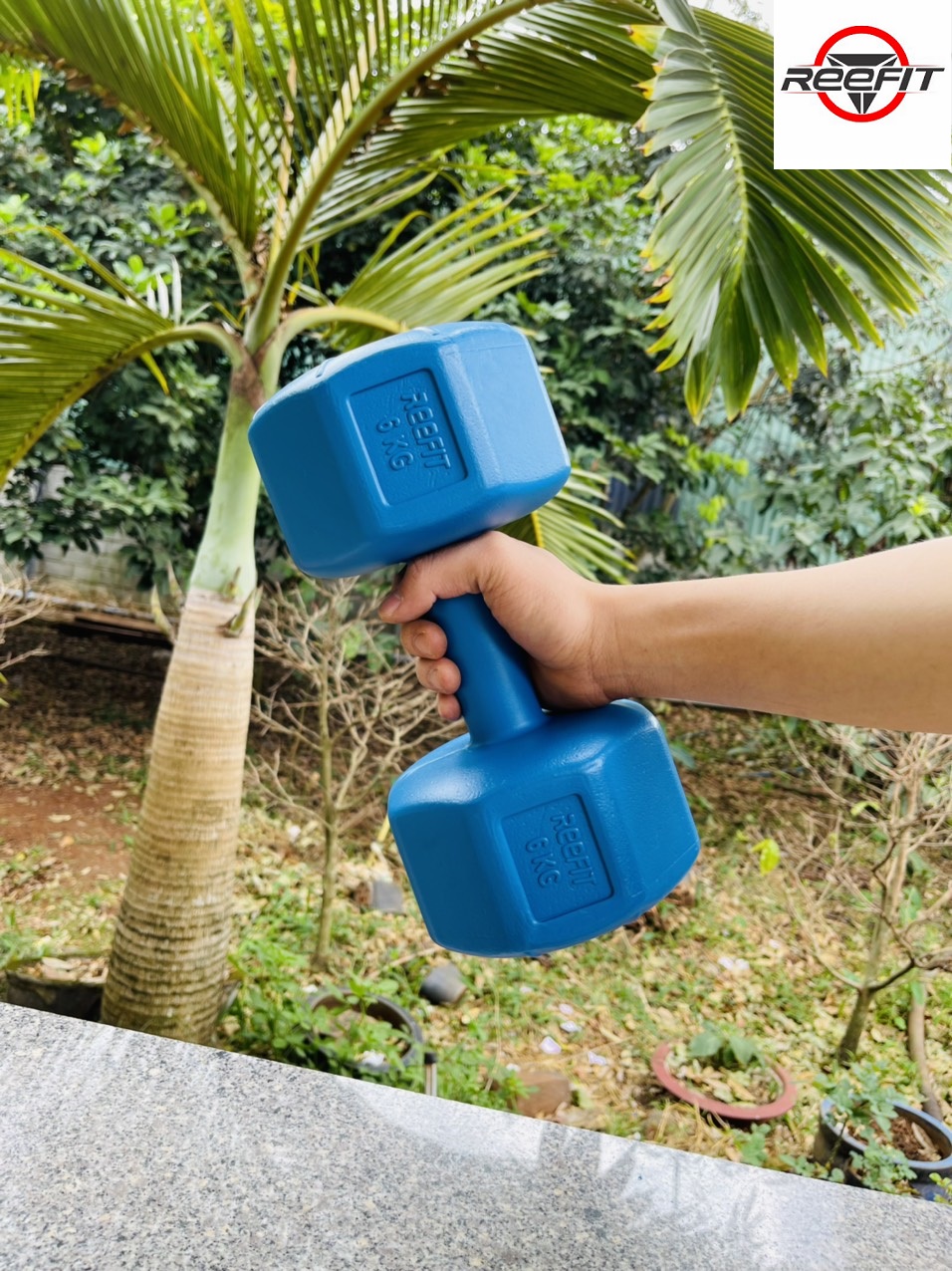 Vỏ tạ tay nhựa bát giác 6kg REEFIT