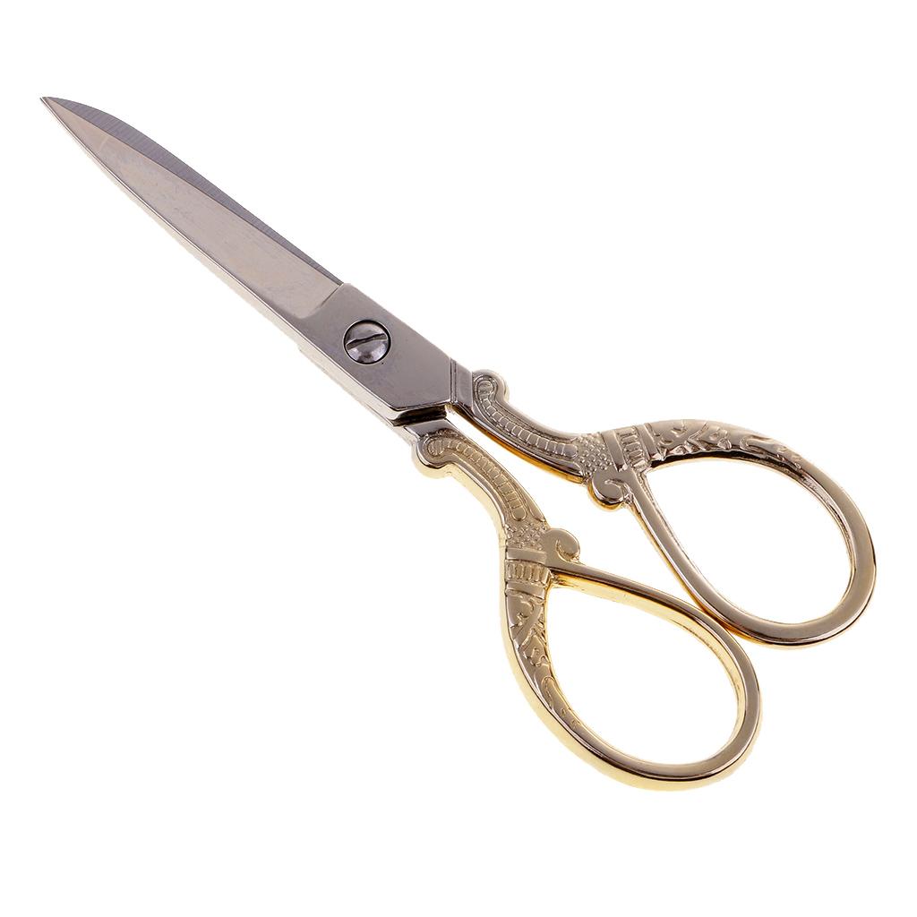 2x Stainless Steel Sewing Scissors, Retro Embroidery Scissors, Thread Scissors,