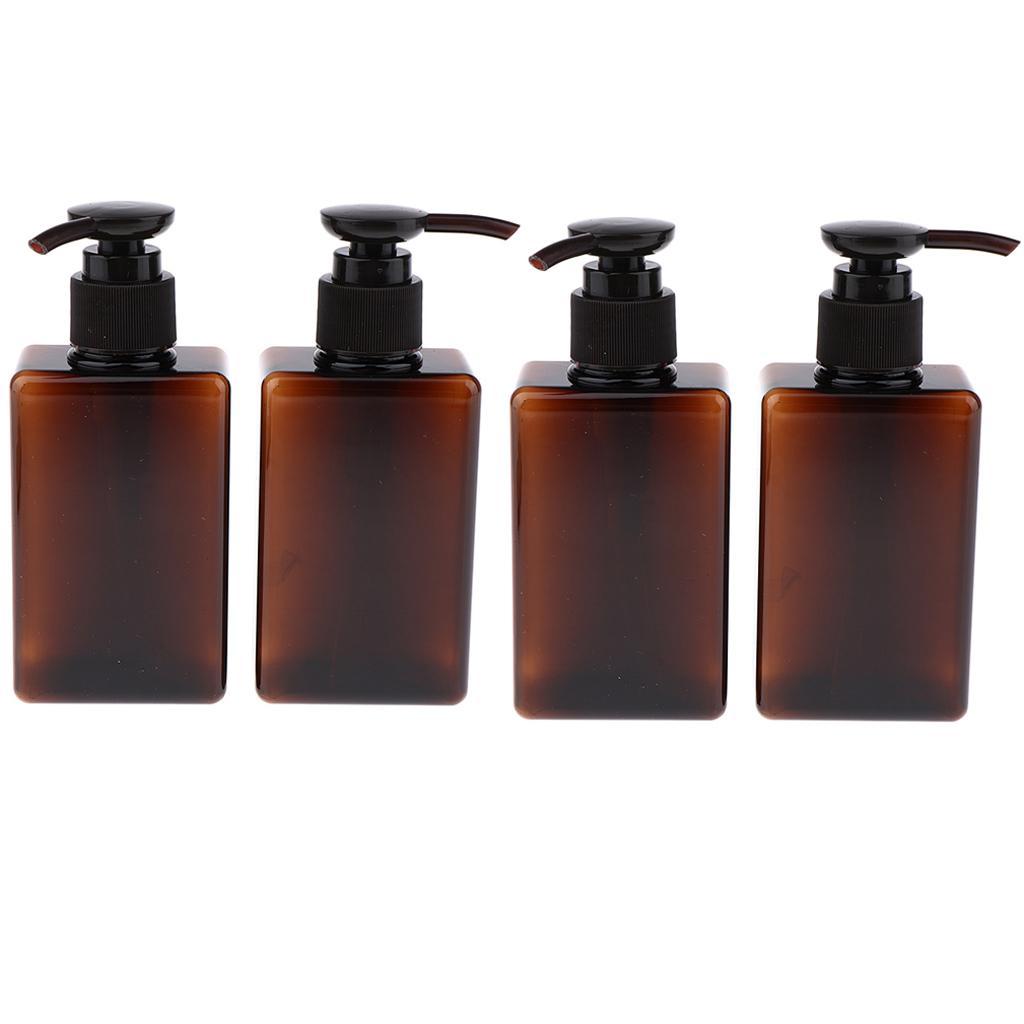 4Pcs/set 5oz Empty Plastic Lotion Pump Bottles for Cleansing Oils Shampoo
