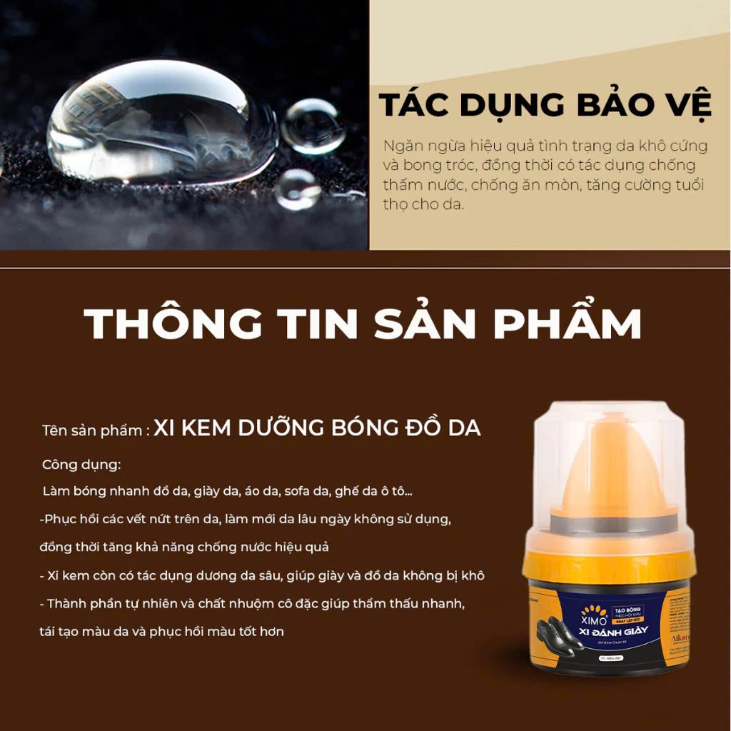 Xi Đánh Bóng Giày Da Làm Bóng Nhanh Đồ Da, Xi Kem Dưỡng Da Có Đầu Mút Hỗ Trợ MÀU ĐEN 1 HỘP