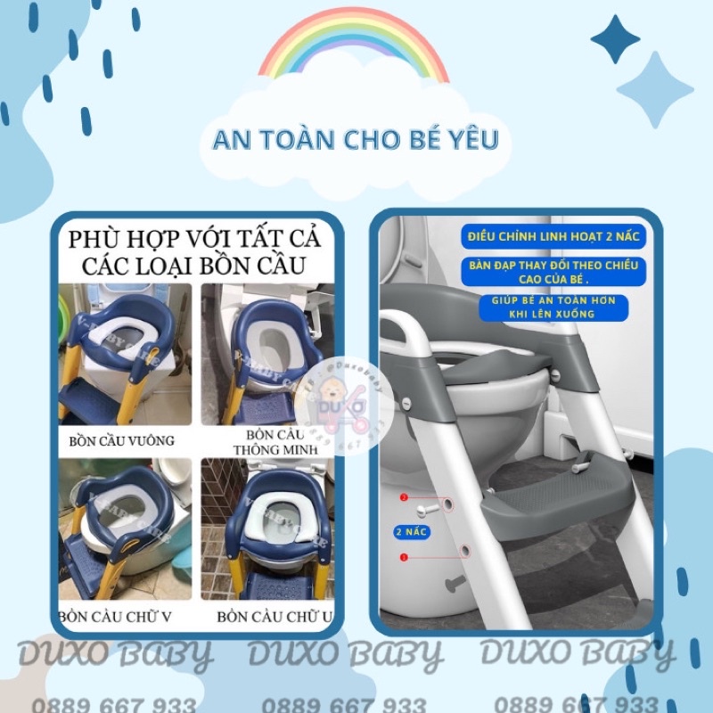 Bệ thu nhỏ bồn cầu có thang đi vệ sinh cho hàng chuẩn cao cấp nhất thị trường