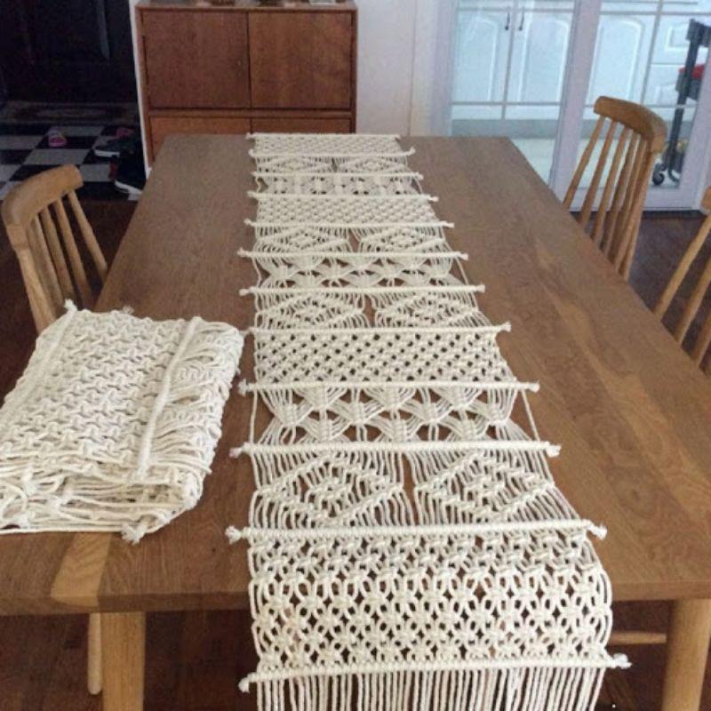 table runner ( trải bàn macrame)