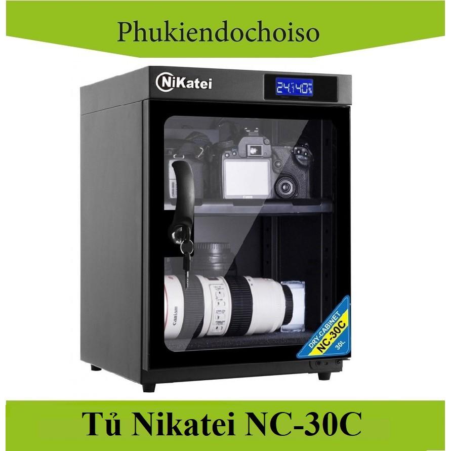 Tủ chống ẩm Nikatei NC-30C- Black -China . Tặng 01 bộ vệ sinh máy ảnh 8 in 1