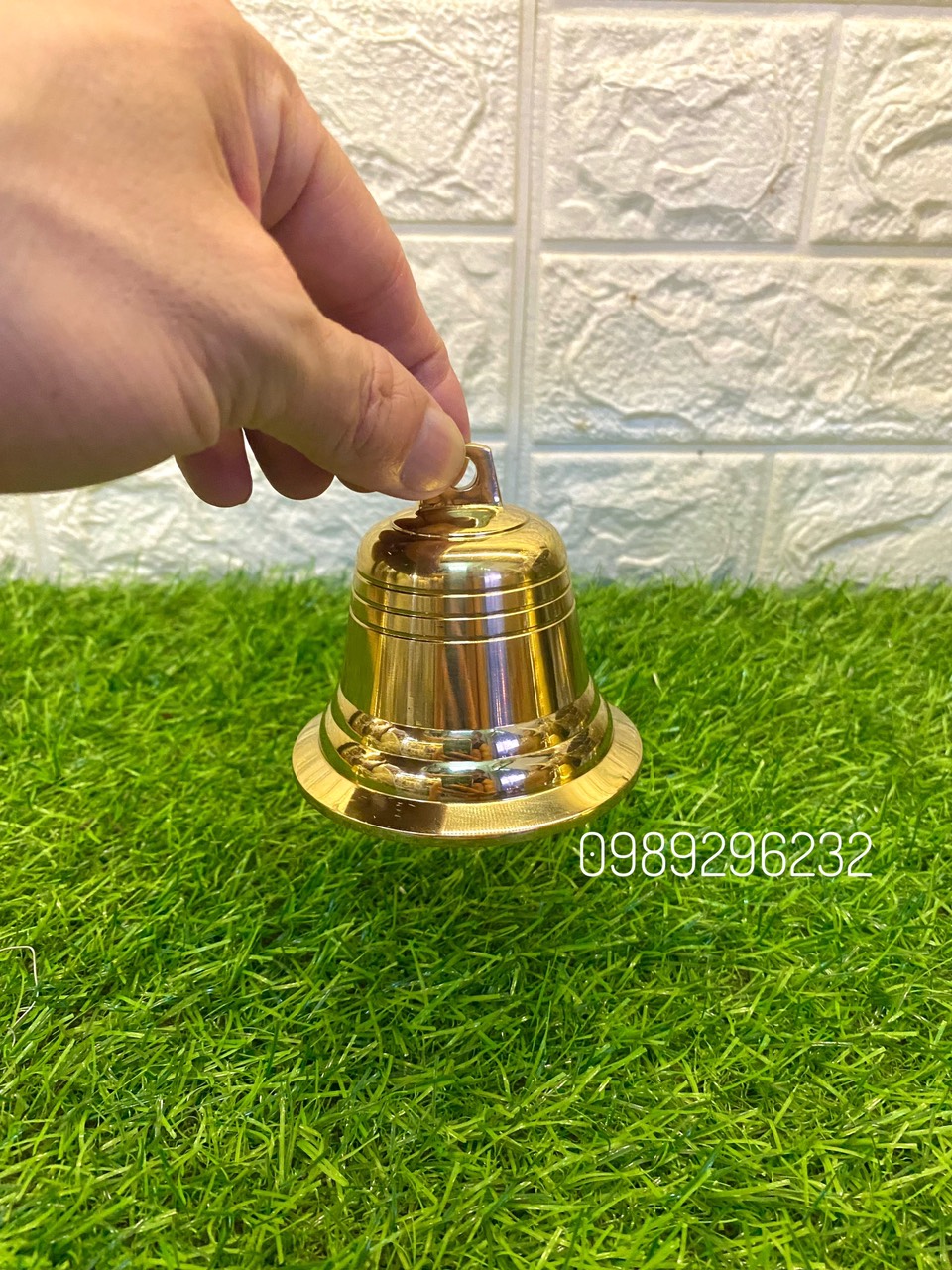 Chuông Lắc đồng vàng cỡ nhỏ 3in