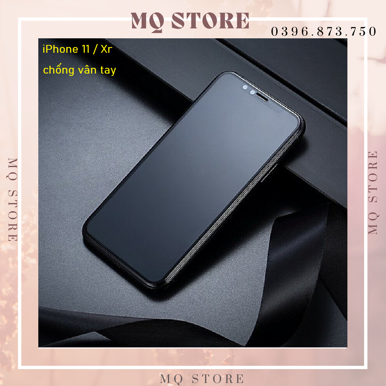 Kính cường lực nhám cho iPhone 11 / Xr chống vân tay full màn hình cao cấp ( hàng chính hãng)