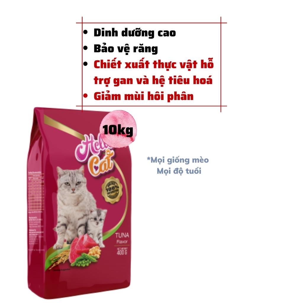 [Date xa]Thức Ăn Cho Mèo Trưởng Thành Hello Cat Adult 1 Bao 10kg (25 gói 400g)