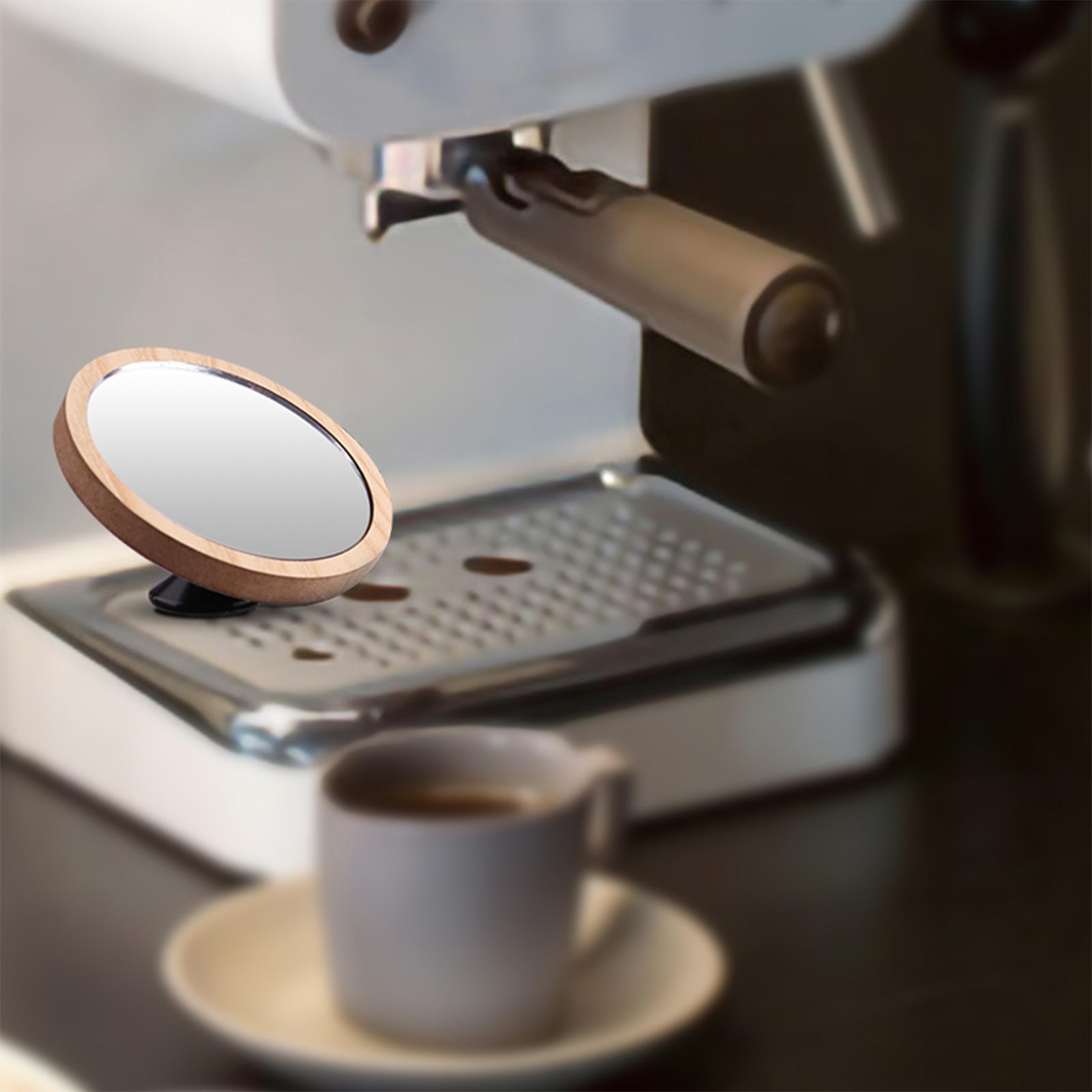 2X Espresso Lens Accessaries Coffee Machine Tool Wooden Base for Home Cafe