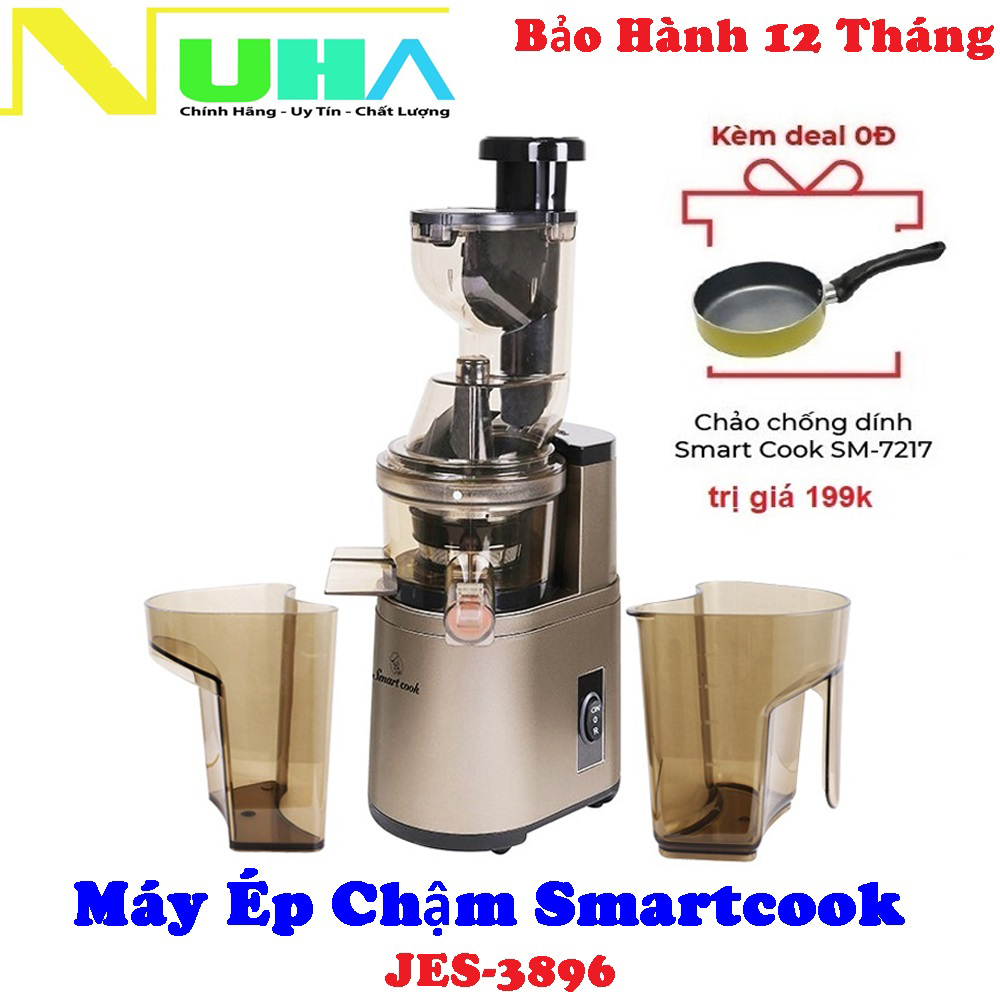 [Hàng Chính hãng] Máy ép chậm Smartcook JES-3896 thương hiệu của Elmich ép kiệt nước, giữ nguyên tinh chất