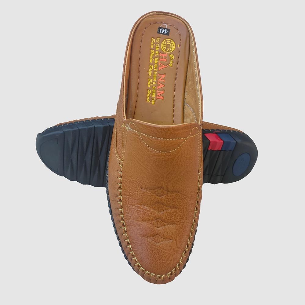 Dép Bít Mũi Nam Da Bò Thật TiTi ĐÔ Cao Cấp GSB20124d