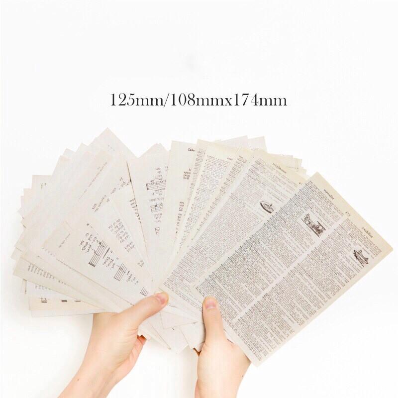 Tập Giấy Báo Trang Trí Sổ Hoạ Tiết Cổ Điển - Crafting Paper (10 Tờ