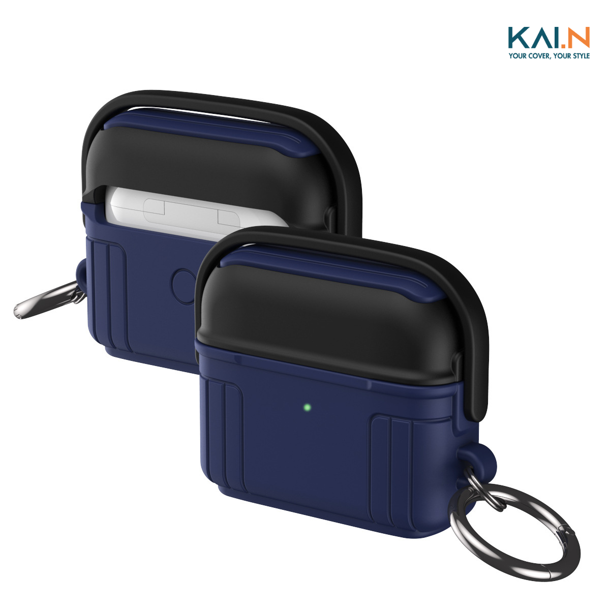 Case ốp Kai.N Ice Box cho Airpods Pro 2/ Airpods Pro/ Airpods 3, kèm móc treo_ Hàng chính hãng