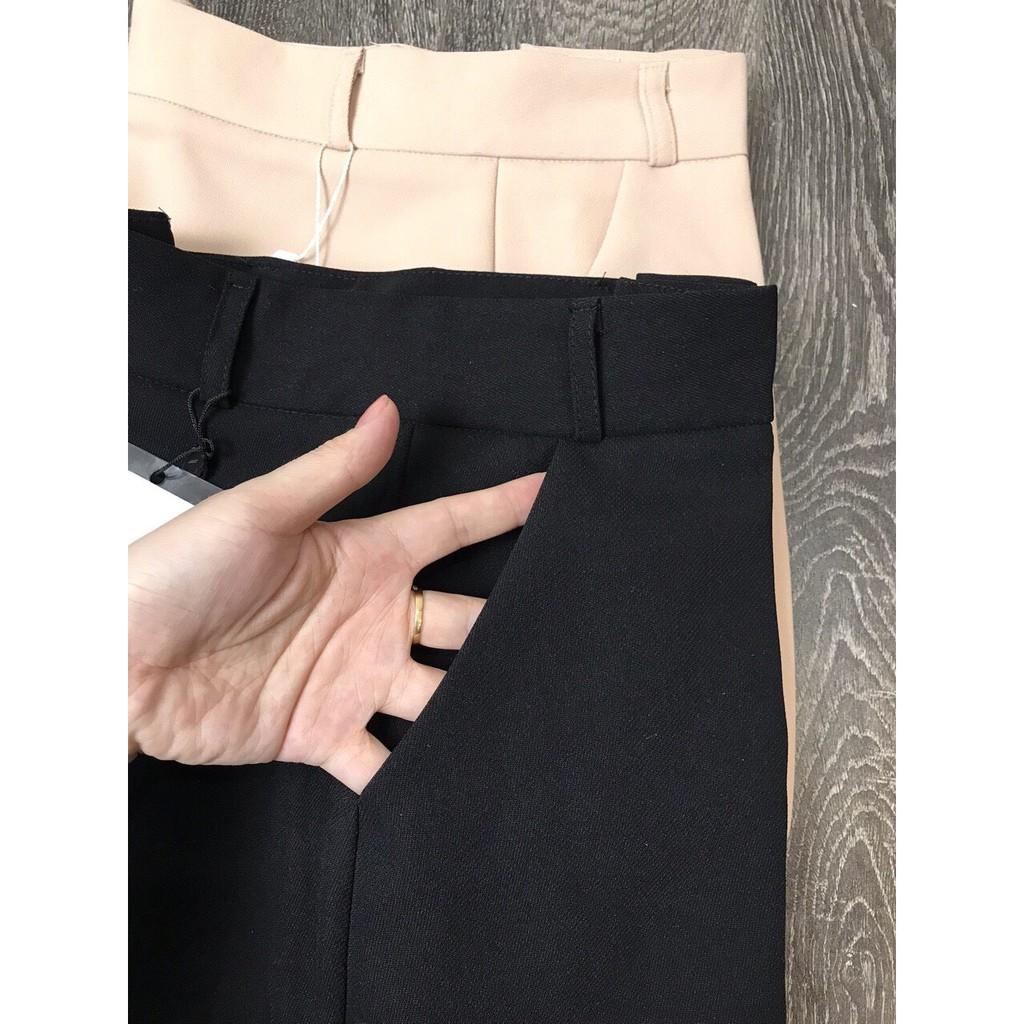 Quần Suông Nữ Công Sở Ống Rộng, Quần Culottes Có Khóa Kéo Siêu Xinh. Mặc Chân Dài Miên Man