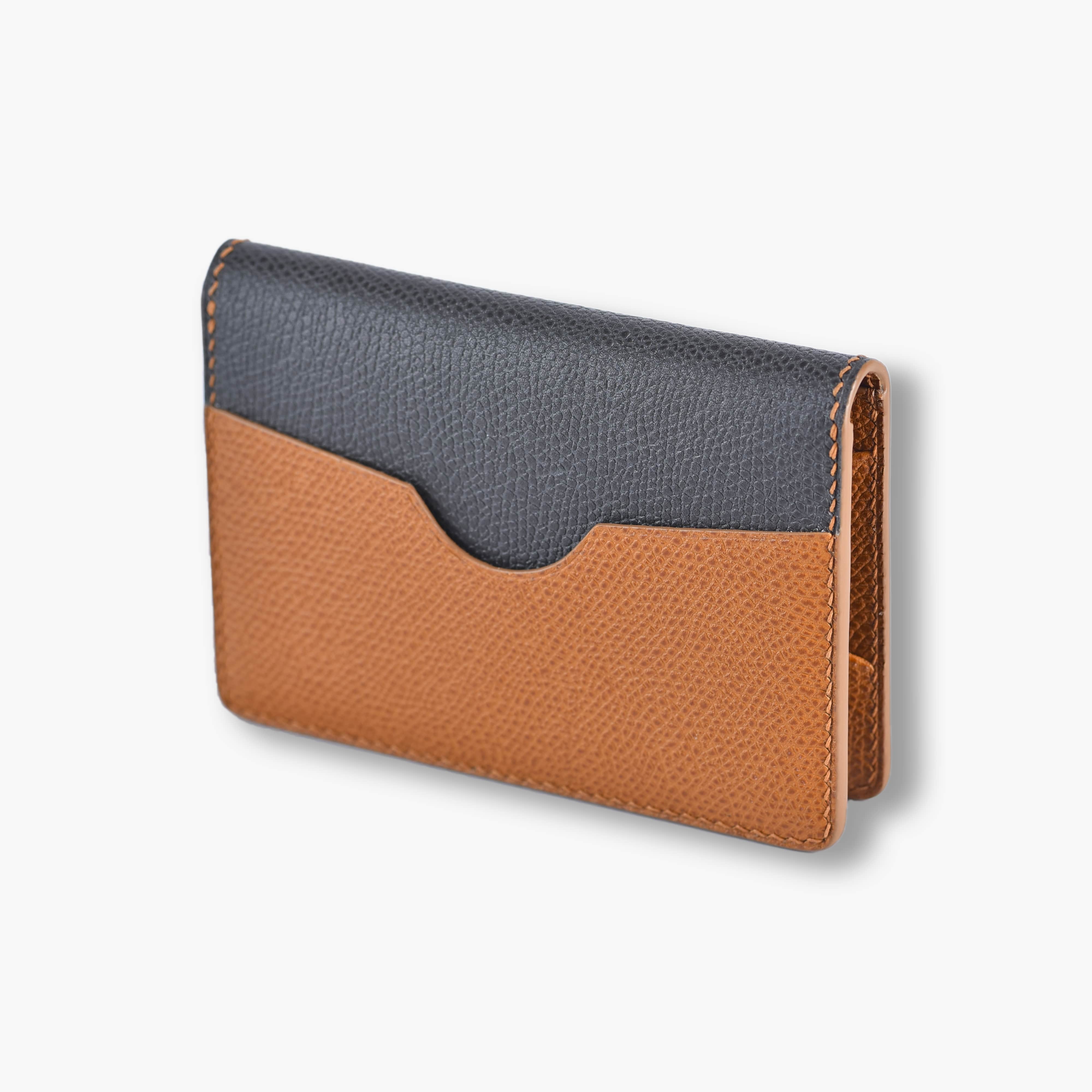 Card holder gập lịch thiệp BSB Leather xám đậm BSB1095