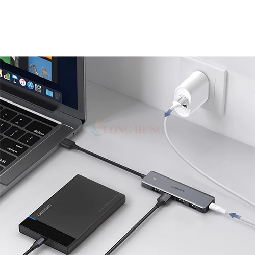 Cổng chuyển đổi Ugreen 4-in-1 USB 3.0 Hub CM219 50985 - Hàng chính hãng