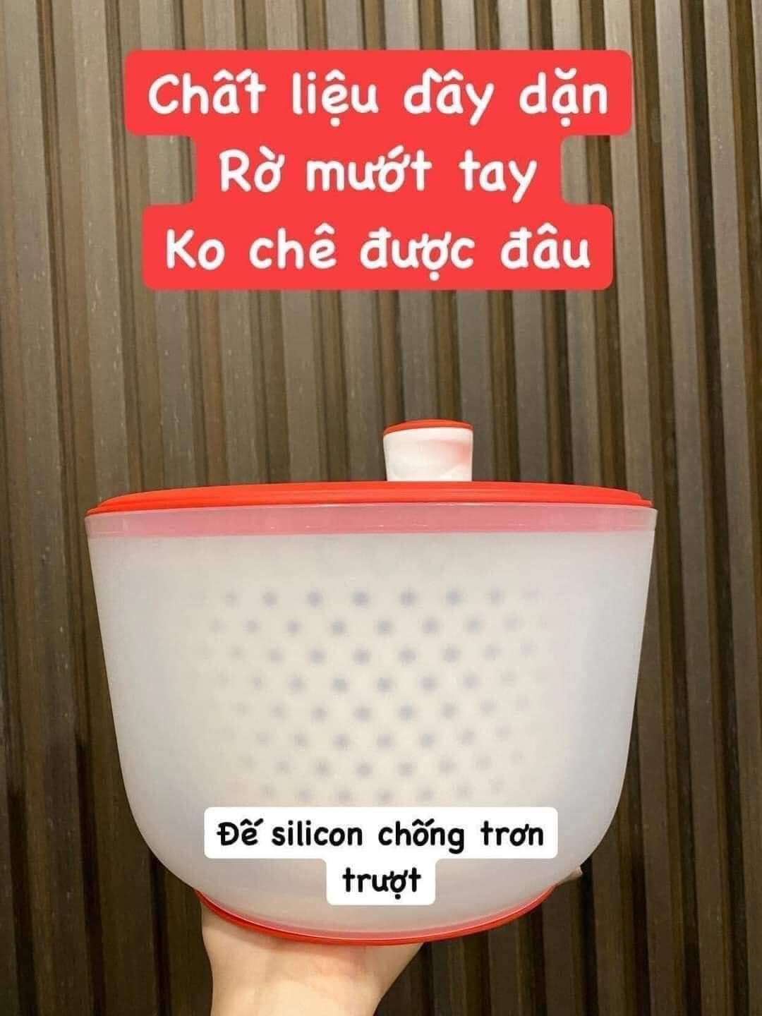 Dụng cụ quay rau Tupperware chính hãng - màu đỏ