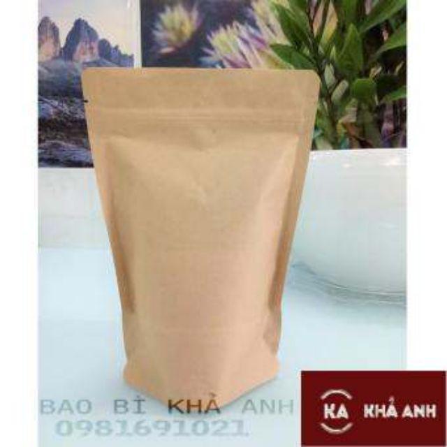 1 Kg túi giấy Kraft nâu - có lót bạc bên trong đựng các loại hạt khổ ( 2 MẶT GIẤY)