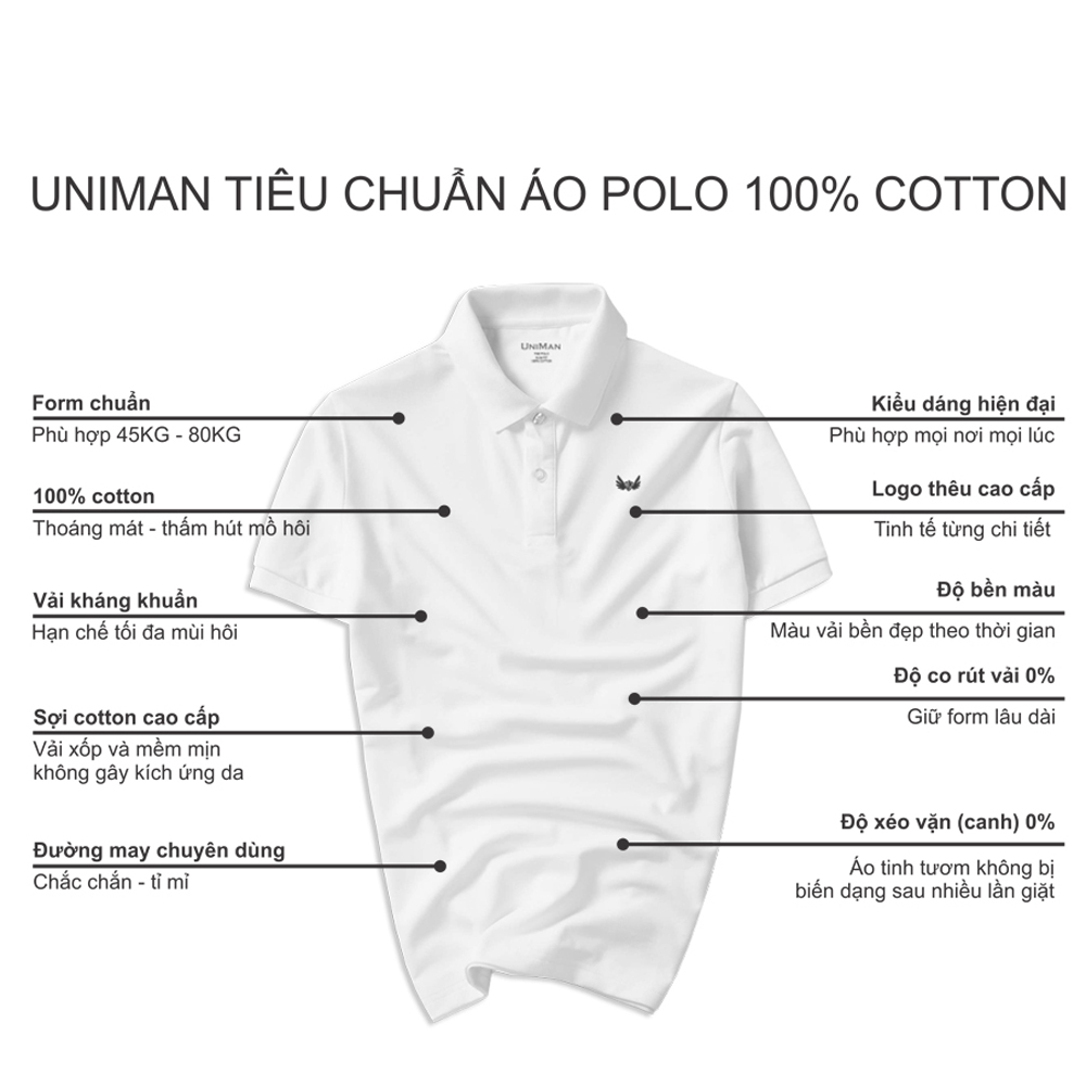 Áo Polo nam ngắn tay sọc ngang có cổ bẻ, Logo THÊU,Chất Vải 100% Cotton
