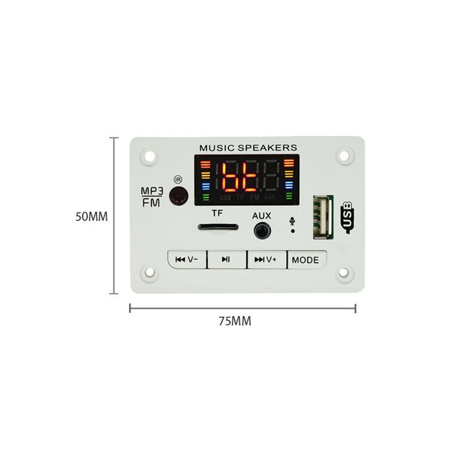 DC 5V /12V Car Stereo MP3 Decoder Board Recording Module Wireless Audio Module - Made of high reliable quality and durable material
