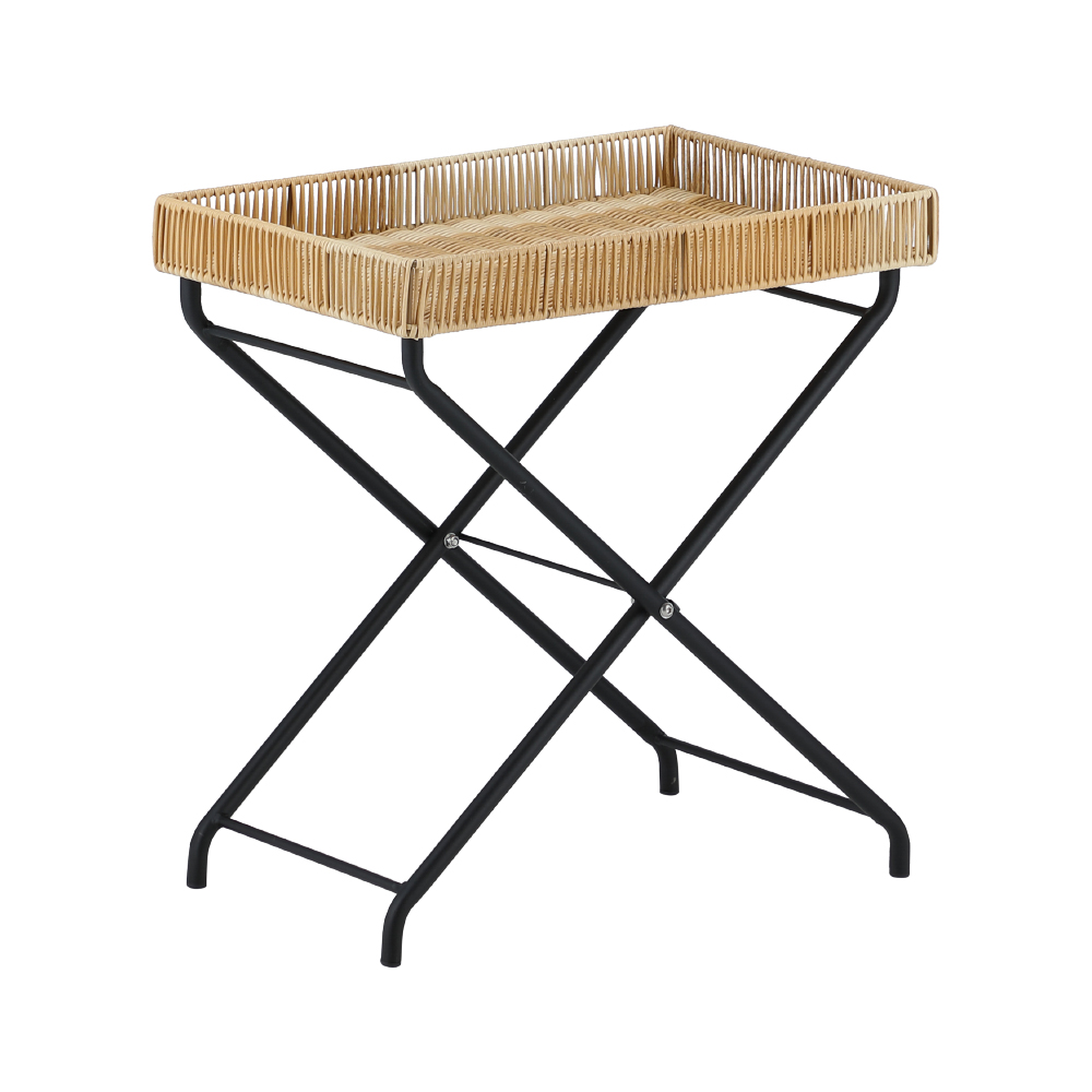 Bàn Góc Nhựa PE SAAN Màu Gỗ Tự Nhiên W51xD35.5xH53 Cm|Index Living Mall|Nội Thất Thái Lan