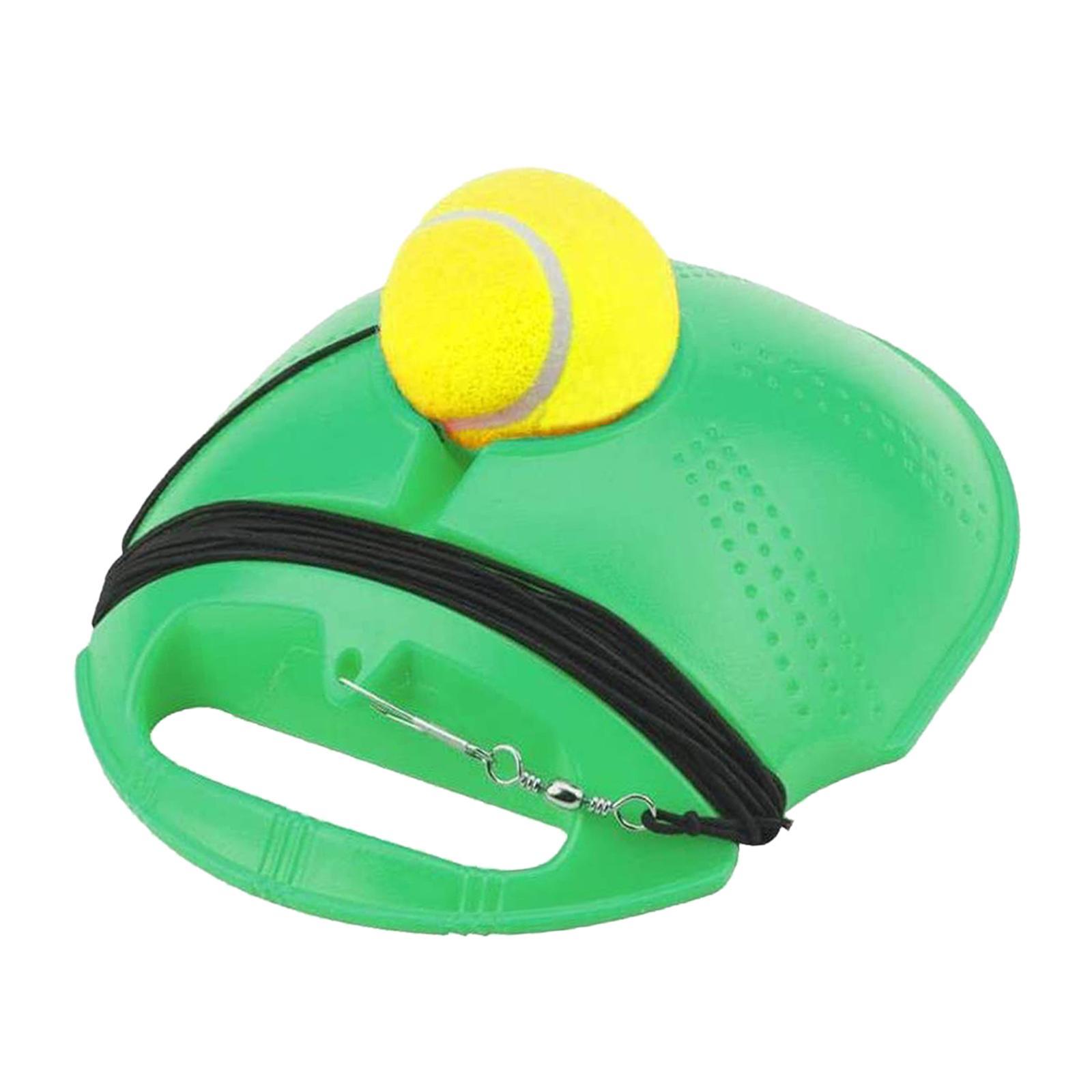 Tennis Trainer Ball Single Trainer with Tennis Ball Portable with Handle Tennis Training Aid for Beginners Kids Adults